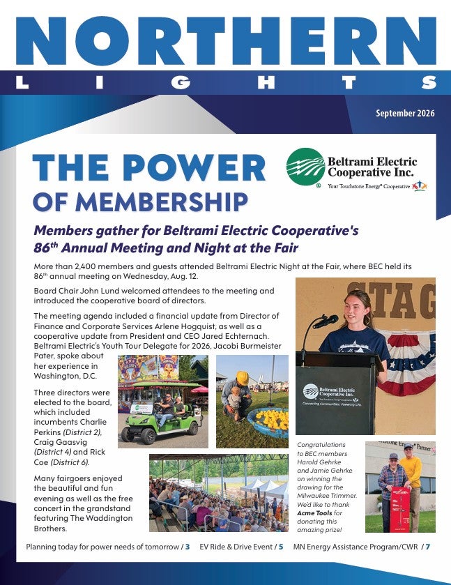 September 2026 Northern Lights Member Newsletter cover page