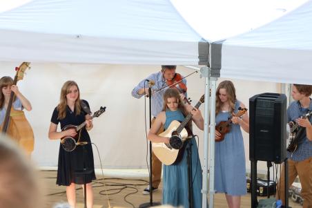 The Abello family performed in the grandstand