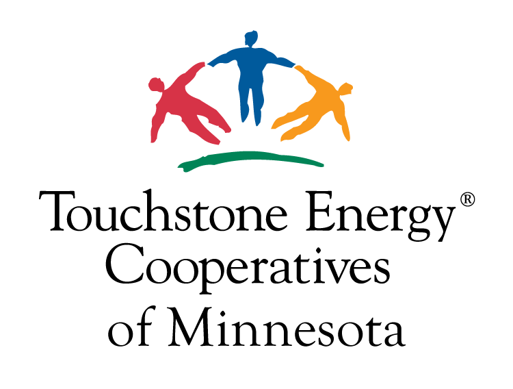 Touchstone Energy Cooperative of MN stacked logo with three amigos