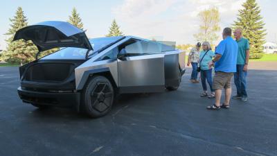 The owner of a Tesla Cybertruck provided rides to attendees